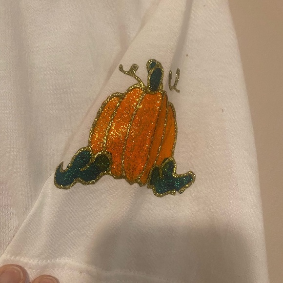 Handpainted Scarecrow Fall TShirt size large - Picture 11 of 11